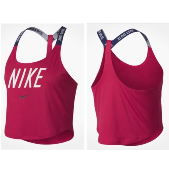 Nike Tops - Nike Womens Cropped Elastika Tank Sz Large Dri-Fit